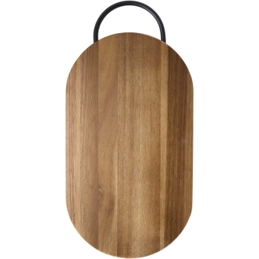 Logo trade business gifts image of: Prestige acacia wood chopping board with bread knife