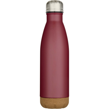 Logo trade promotional merchandise photo of: Cove 500 ml double wall vacuum insulated stainless steel water bottle with cork details