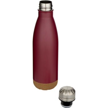 Logo trade corporate gift photo of: Cove 500 ml double wall vacuum insulated stainless steel water bottle with cork details