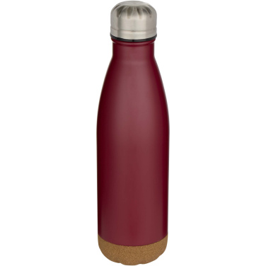Logo trade promotional giveaways picture of: Cove 500 ml double wall vacuum insulated stainless steel water bottle with cork details