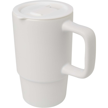 Logotrade promotional gifts photo of: Carter 450 ml ceramic mug with plastic lid