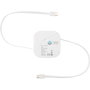 Logo trade corporate gift photo of: Gloas 5-in-1 recycled retractable data sync and 100W fast charge cable with smartphone tool kit