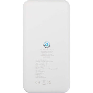 Logotrade promotional giveaway image of: Intan 10.000 mAh 10W recycled plastic power bank