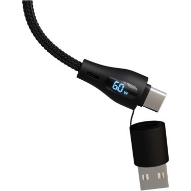 Logotrade business gifts photo of: SCX.design C51 60W 5-in-1 rPET fast charging cable with display
