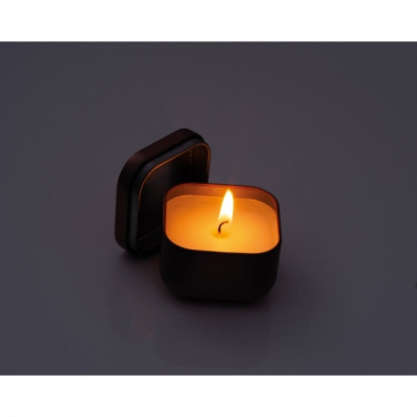 Logo trade promotional giveaways image of: Candle in tin PRAGUE
