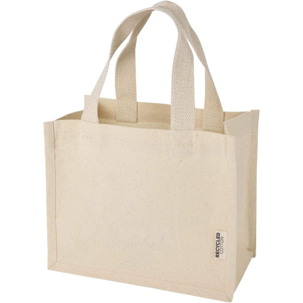 Logotrade promotional item image of: Odessa 220 g/m² GRS recycled cotton mini gusset tote bag 9L