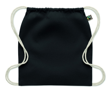 Logo trade advertising products image of: Drawstring bag Fairtrade 180gr