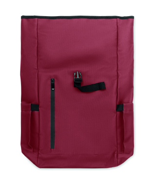 Logo trade business gift photo of: Rolltop laptop rucksack 600D