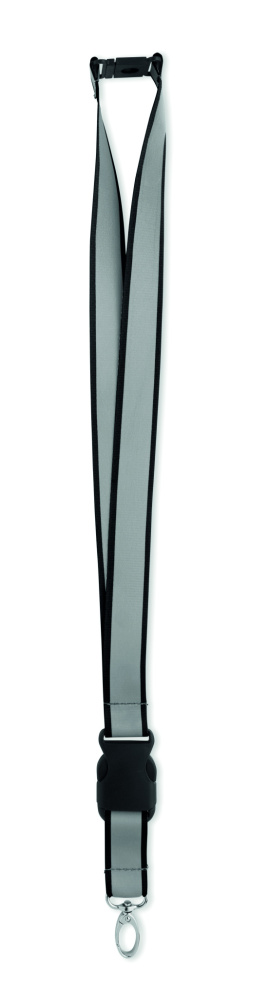 Logo trade corporate gifts image of: Reflective RPET lanyard