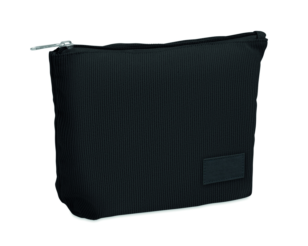 Logotrade promotional item image of: Corduroy cosmetic bag