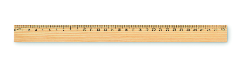 Logo trade advertising product photo of: Wooden ruler 30cm