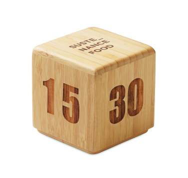 Logo trade promotional items image of: Bamboo twist snooze timer