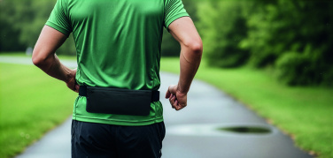 Logo trade corporate gifts picture of: Sports waist bag 600D RPET
