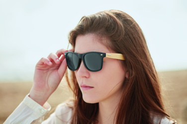 Logo trade corporate gifts image of: Sunglasses with bamboo arms RAKVERE