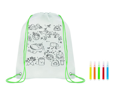 Logotrade promotional giveaways photo of: Non woven kids bag with pens
