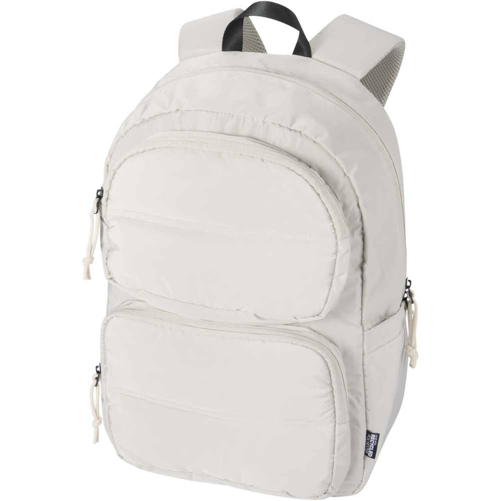 Logo trade business gifts image of: Puffer 15.6" GRS recycled laptop backpack 18L
