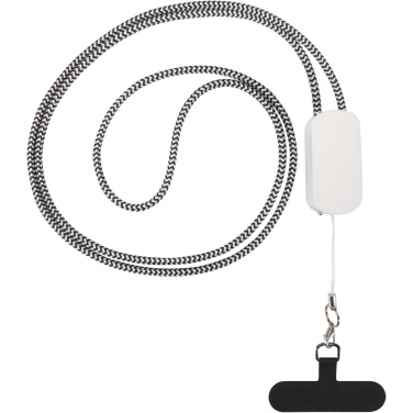 Logo trade promotional item photo of: Anser recycled plastic smartphone lanyard with 27W 5-in-1 built-in cable
