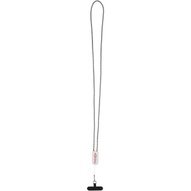 Logo trade promotional merchandise picture of: Anser recycled plastic smartphone lanyard with 27W 5-in-1 built-in cable
