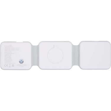 Logotrade promotional item picture of: Armus 3-in-1 15W recycled plastic foldable wireless charger