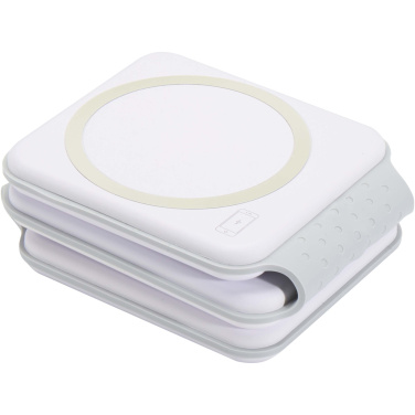 Logo trade advertising product photo of: Armus 3-in-1 15W recycled plastic foldable wireless charger