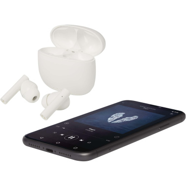 Logotrade advertising products photo of: Alterf recycled plastic True Wireless Bluetooth® headset with silicone eartips