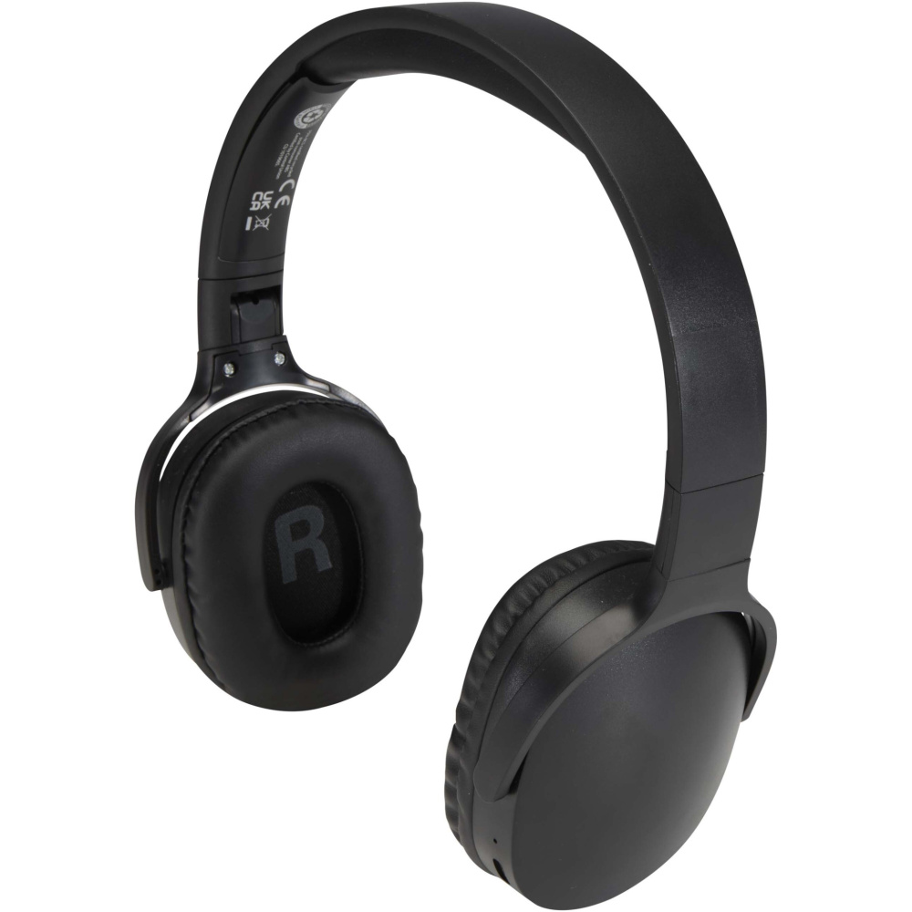 Logotrade promotional products photo of: Ancha recycled plastic over-ear wireless Bluetooth® headset