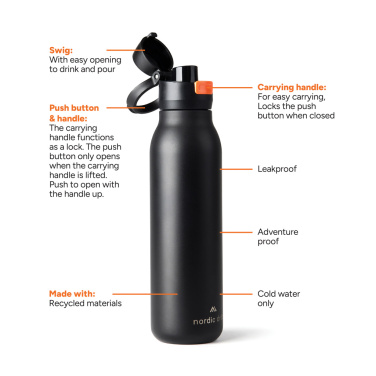Logo trade corporate gifts picture of: Nordic Drift Trail RCS Single Wall Water Bottle 750ml