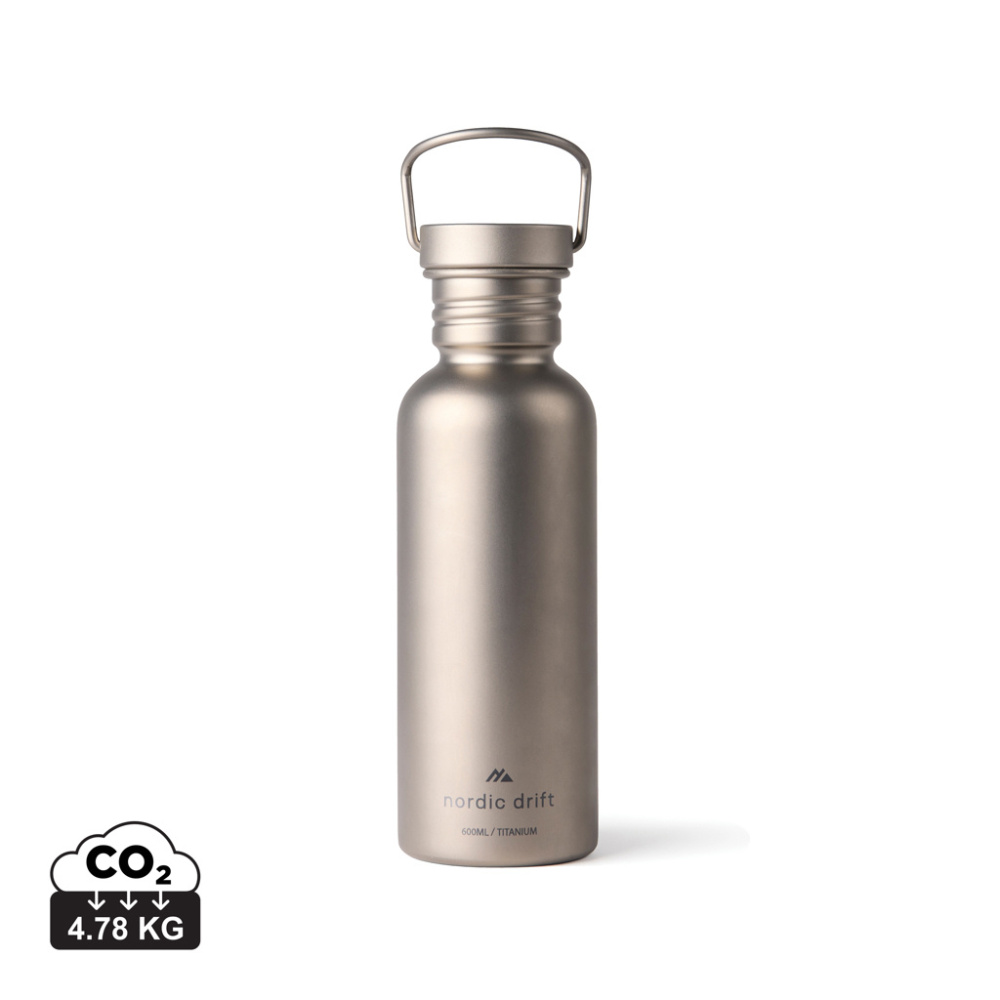 Logotrade promotional product image of: Nordic Drift Trail Ultra Light Titanium 600ml Water Bottle