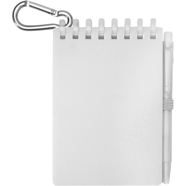 Logo trade promotional merchandise image of: Lig Mini recycled outdoor soft cover notebook and ballpoint pen set (black ink)