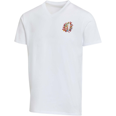 Logotrade promotional merchandise image of: Balfour 200 g/m² short sleeve v-neck unisex OCS organic t-shirt