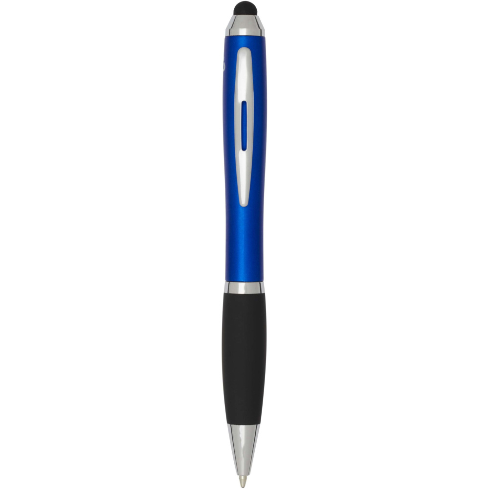 Logo trade corporate gifts image of: Nash RCS recycled plastic stylus ballpoint pen (blue ink)
