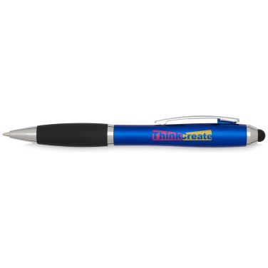 Logo trade corporate gift photo of: Nash RCS recycled plastic stylus ballpoint pen (black ink)