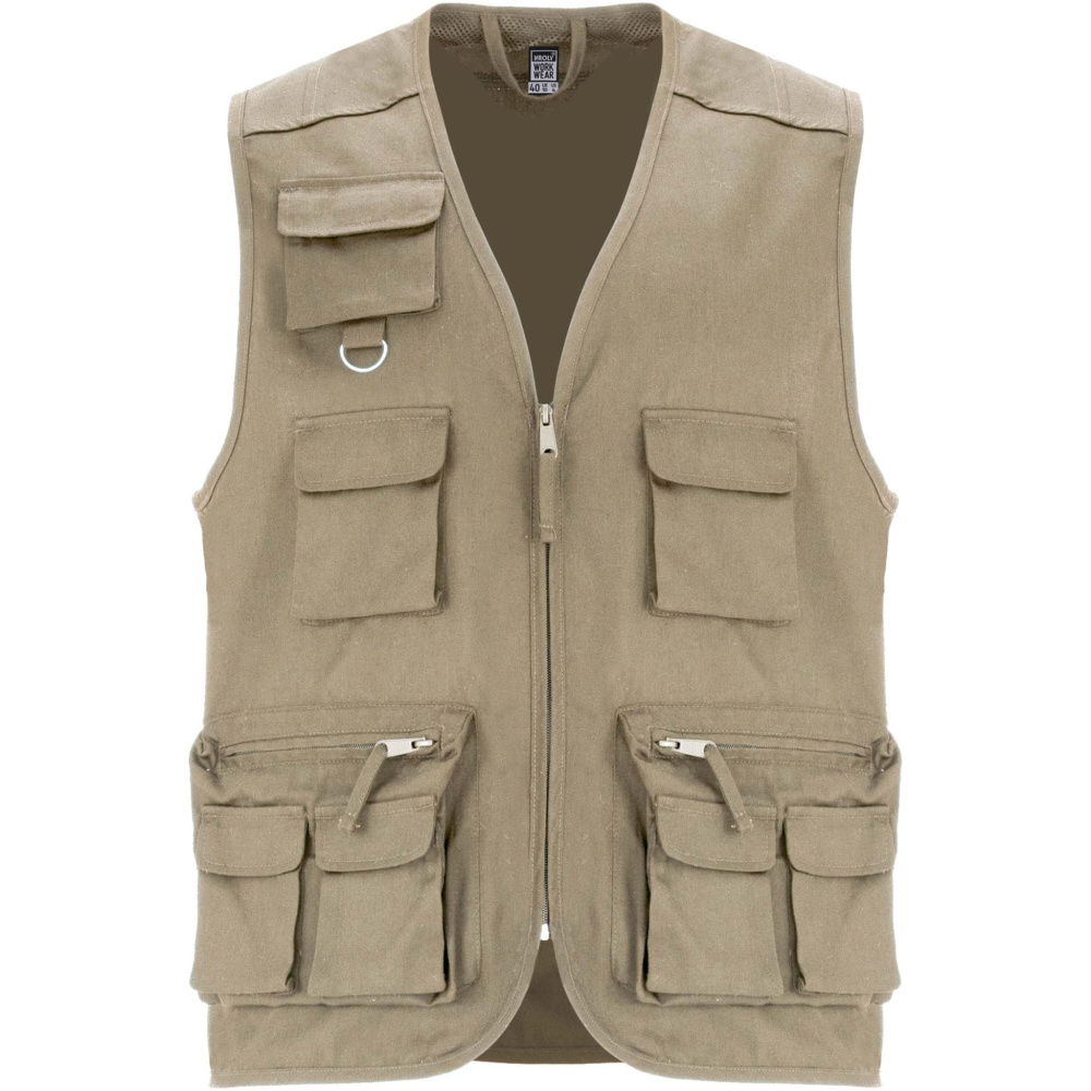 Logotrade promotional gift picture of: Venera 200 g/m2 v-neck multi-pocket workwear vest 
