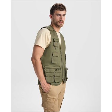 Logo trade business gift photo of: Venera 200 g/m2 v-neck multi-pocket workwear vest 