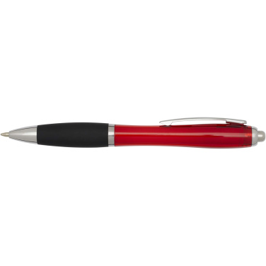 Logo trade promotional gifts picture of: Nash RCS recycled plastic ballpoint pen with coloured barrel and black grip (black ink)