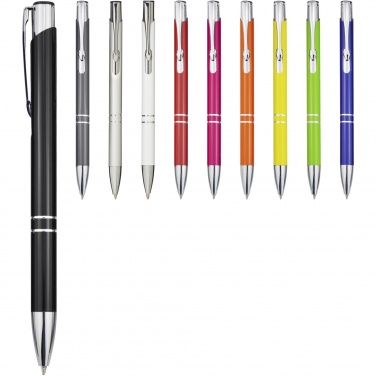 Logotrade firmakingitused pilt: Moneta alumiiniumist klikiga pastapliiats (sinine tint)