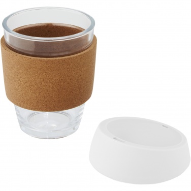 Logo trade ärikingi pilt: Lidan 360 ml borosilikaatklaasist termotops silikoonkaanega
