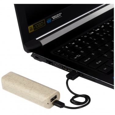 Logotrade reklaamkingituse foto: Yoko 1200 mAh nisuõlgedest elektripank