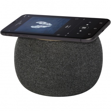 Logo trade ärikingituse pilt: Ecofiber bambusest/RPET Bluetooth® kõlar ja juhtmevaba laadimisalus