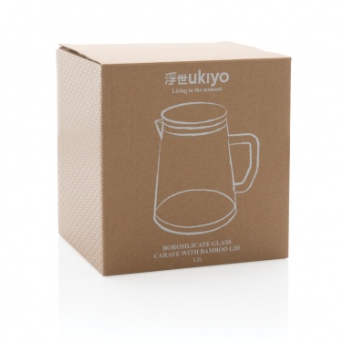 Logotrade firmakingid pilt: Ukiyo borosilikaatklaasist karahvin bambusest kaanega 1,2L