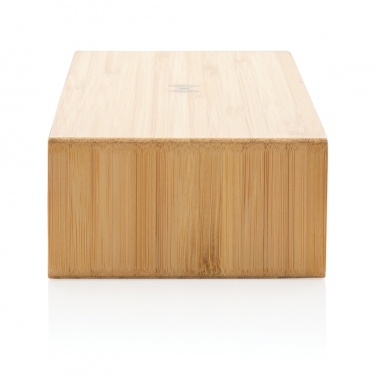 Logotrade ärikingid pilt: Bambusest äratuskell 5W juhtmevaba laadijaga