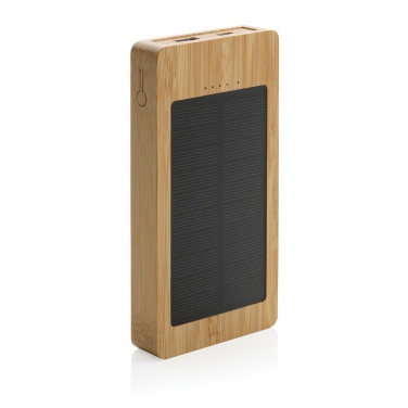 Logo trade meene pilt: Sunwicki 10 000 mAh bambusest päikeseenergiapank