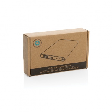 Logotrade reklaamkingid pilt: RCS-i taaskasutatud plastist/alumiiniumist 4000 mah C-tüüpi akupank