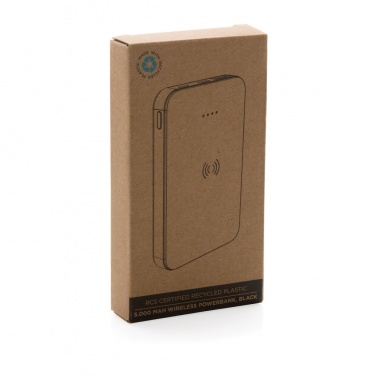 Logo trade reklaamkingid foto: RCS taaskasutatud plastist 5000 mAh 5W juhtmevaba akupank