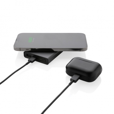 Logo trade firmakingi pilt: Terra RCS taaskasutatud alumiiniumist 5000 mAh akupank 5W juhtmevaba