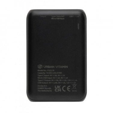 Logotrade ärikingituse foto: Urban Vitamin Alameda 10 000 mAh 18W PD toitepank