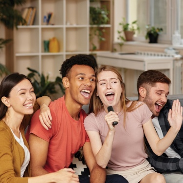 Logo trade ärikingituse pilt: Singvibe RCS taaskasutatud plastikust karaokekomplekt topeltmikrofoniga