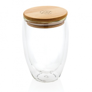 Logo trade firmakingituse pilt: Borosilikaatklaas bambuspuidust kaanega 350 ml