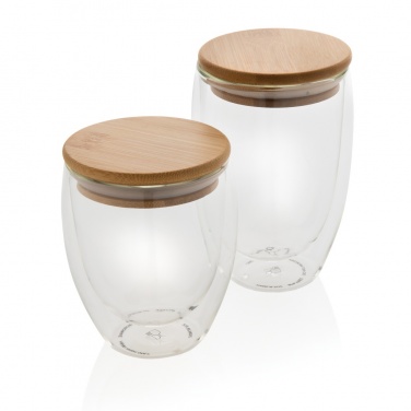 Logotrade meene foto: Klaaside komplekt bambusest kaanega 350 ml