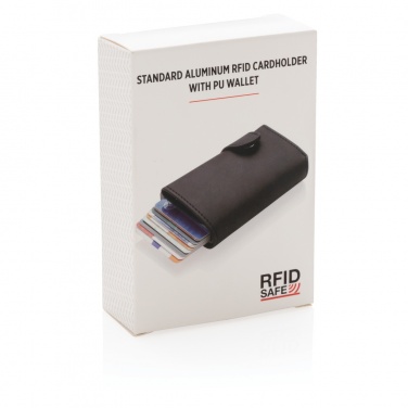 Logotrade reklaamtooted pilt: Standardne alumiiniumist RFID kaardihoidja PU rahakotiga